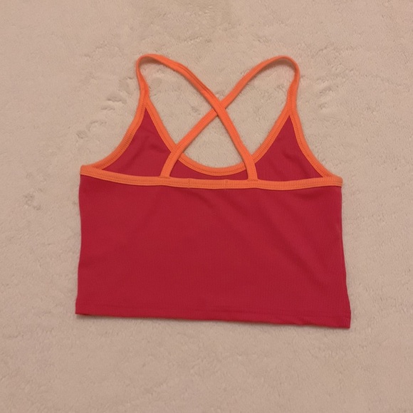 Summer Crop Top~SHEIN ~ Size Medium ~ vibrant pink and orange - Picture 2 of 2
